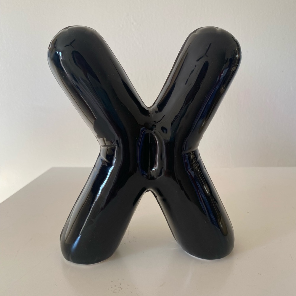 NWT Black Letter "X" Decor